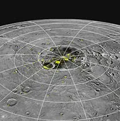 Map-like view of Mercury's polar terrain and shadow geometry