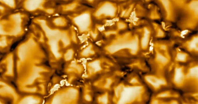 High-resolution view of bright granules and dark lanes on the Sun
