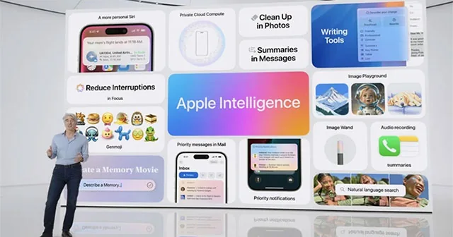 Apple Intelligence promotional graphic used as AI context