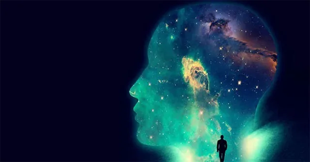 Conceptual head silhouette used to illustrate deja vu
