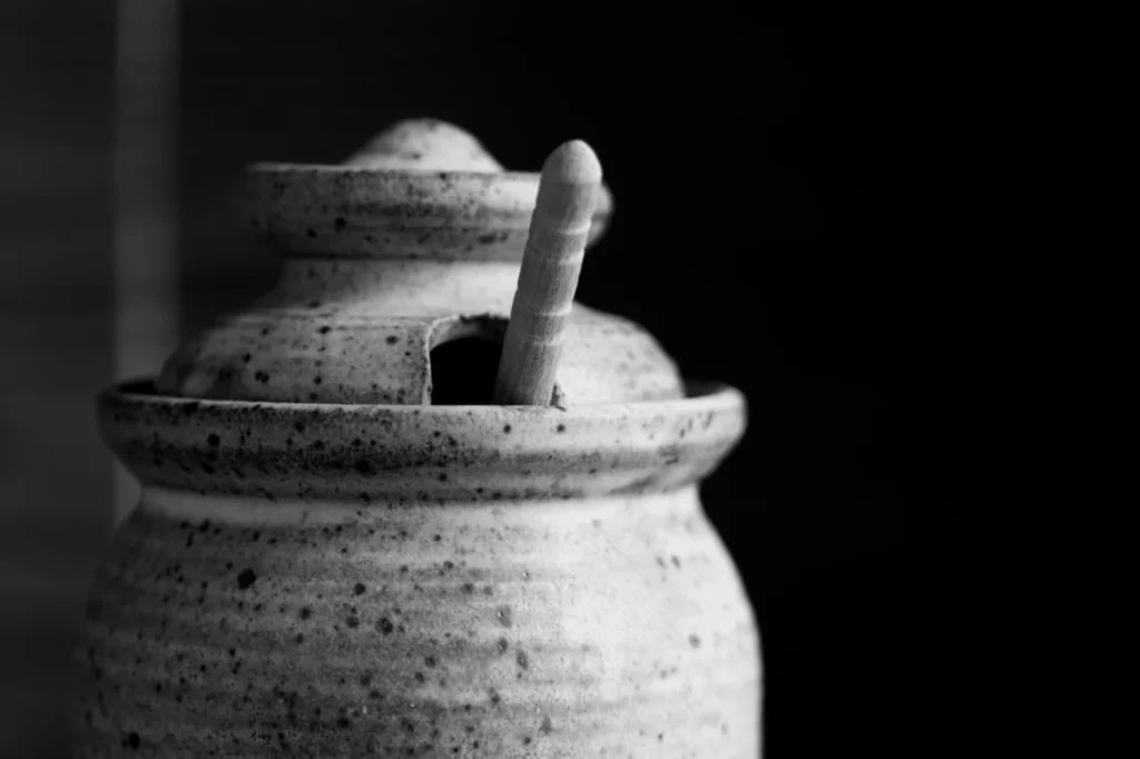 A jar of honey, illustrating a concentrated sugar mixture